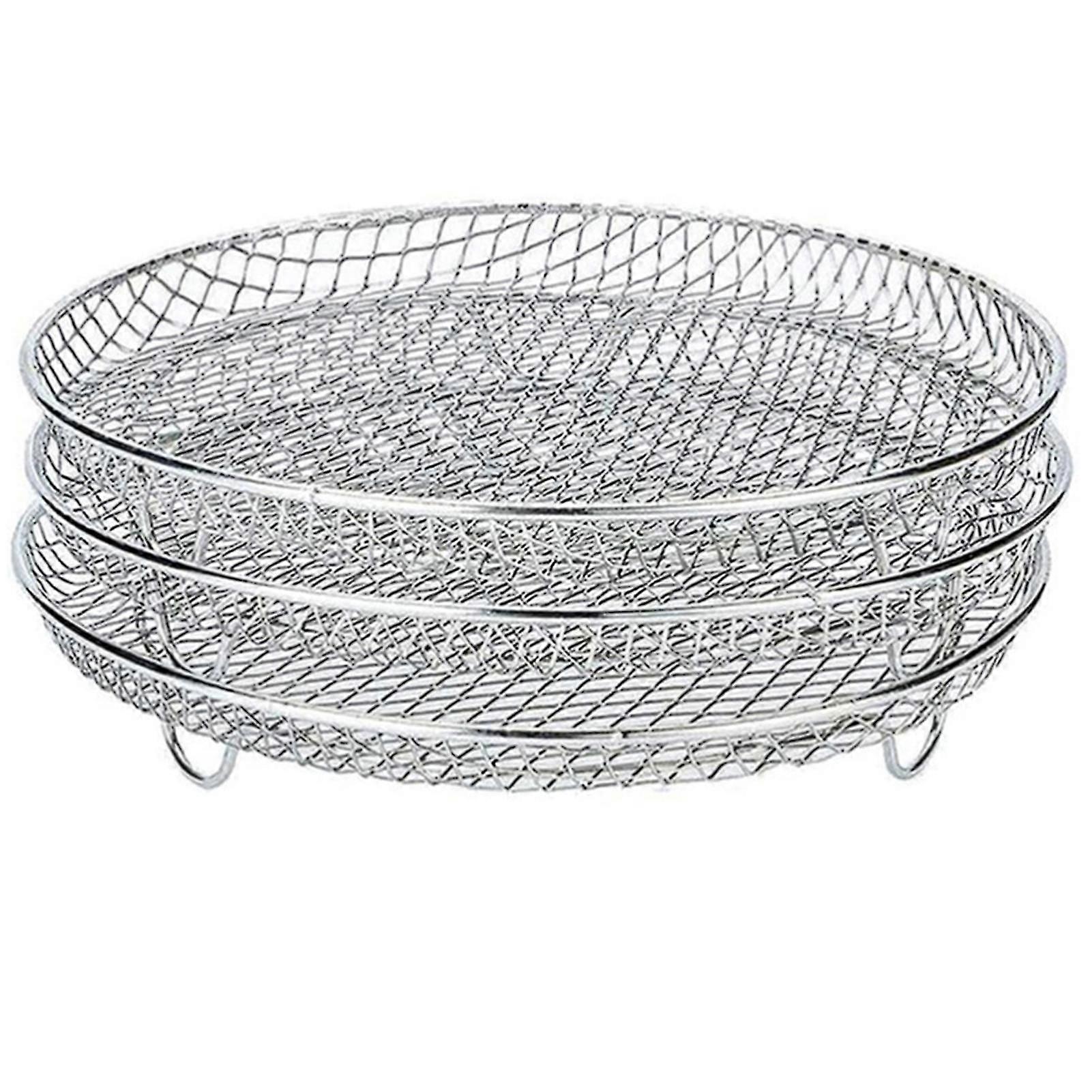 Air Fryer Accessories Stainless Steel Grill Three Layers Stackable