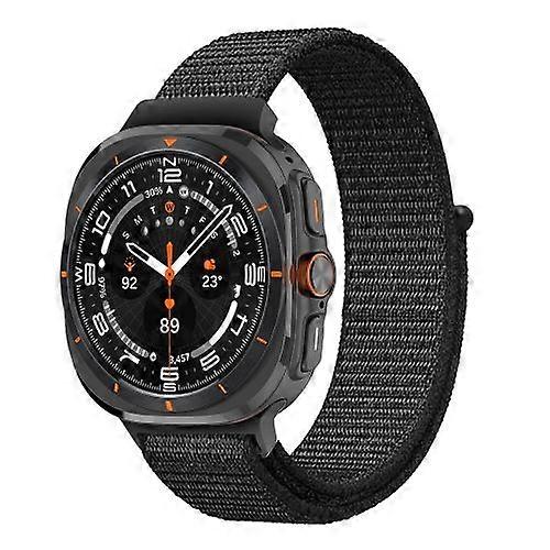 For Samsung Galaxy Watch Ultra 47mm Plastic Connector Nylon Loop Watch Band