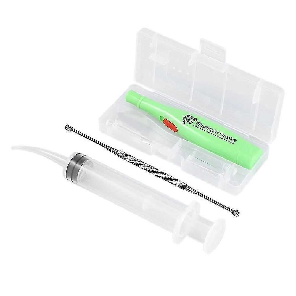 Tonsil Remover Tool Led rustfritt stål ørevoksfjerner med 3 tips Irrigator Cle