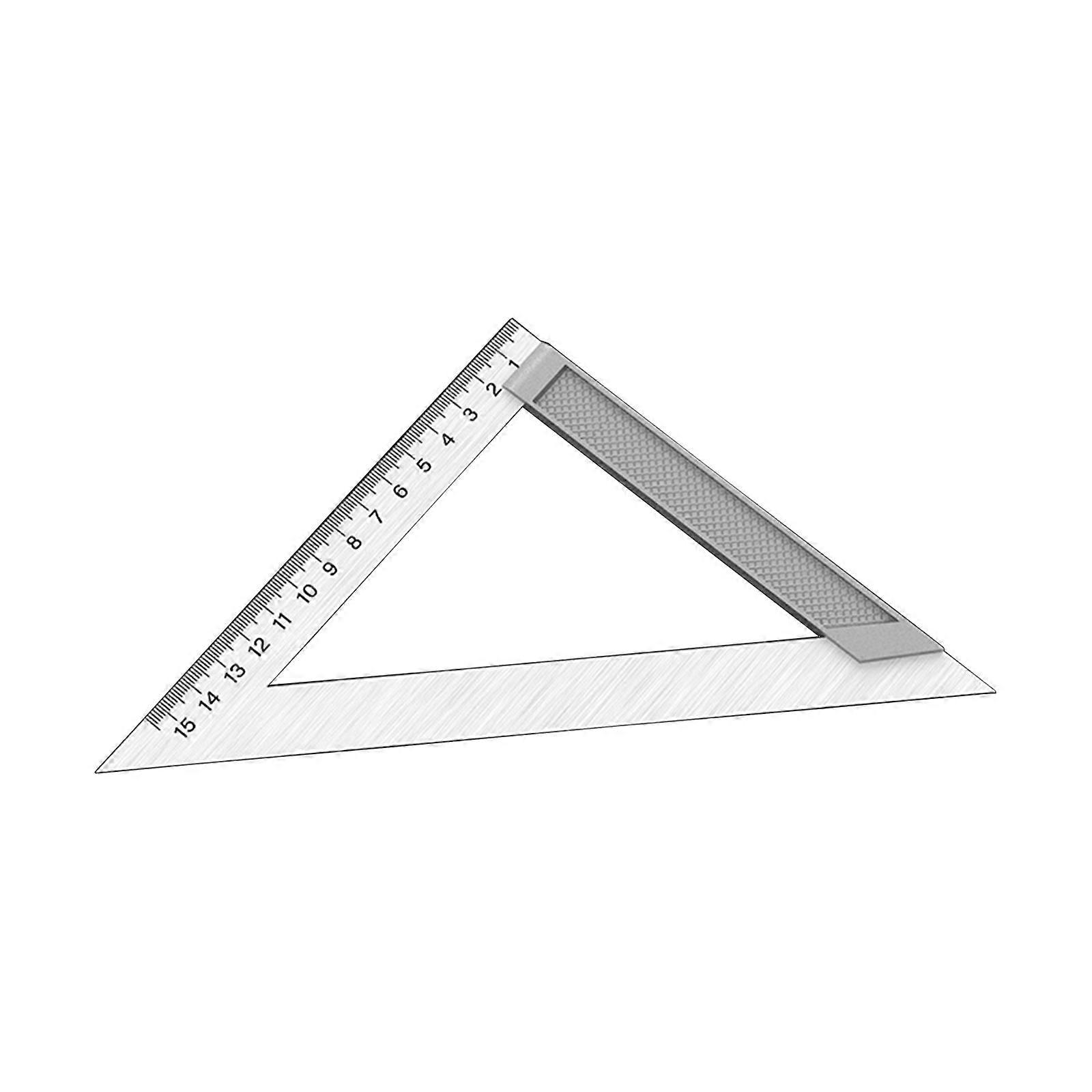 Üçgenler Kare Cetvel Metal Paslanmaz Çelik Hızlı Ölçüm İşaretleme Aracı Sağ Açılı 45/90 Derece Ağaç İşleme Aracı