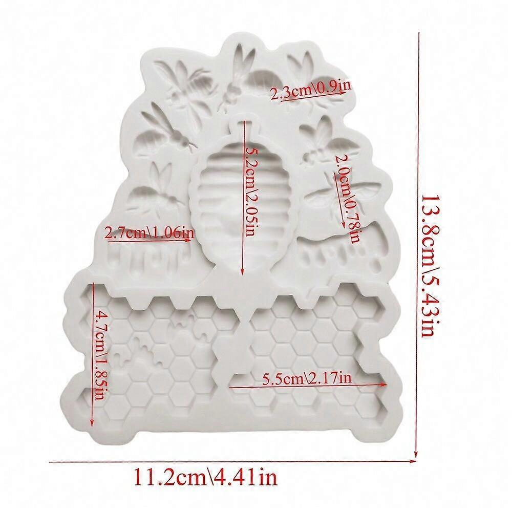 1PC Bee and Honeycomb Silicone Mold Set Versatile Mould for Fondant Chocolate Cupcake Cookie Decor Sugarcraft Cake Baking Tools