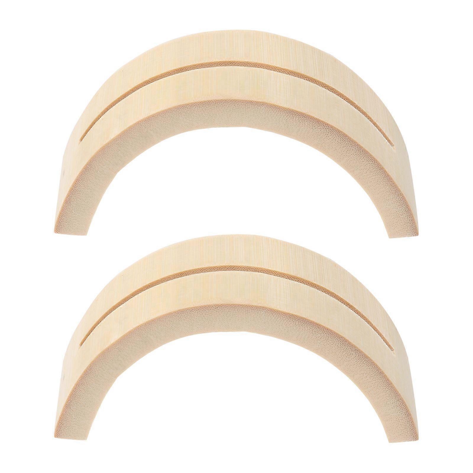 2pcs Round Fan Display Bamboo Rack Fan Display Semicircle Shelf Fan Display Stand