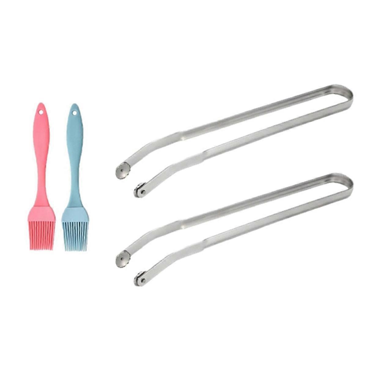 2 pcs BBQ Tongs for Grilling,Long Handle Kitchen Tongs