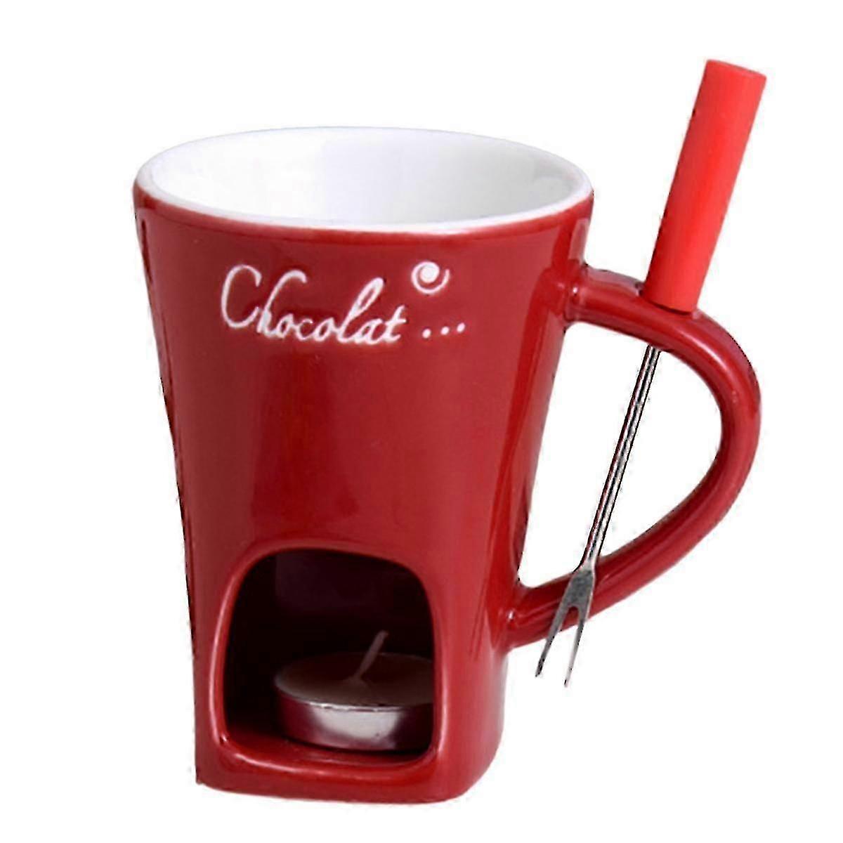 2025 New Fondue Mug Set Chocolate Cheese Milk Cream Making Set Single Butter Melter Baking Cup Candlestick R