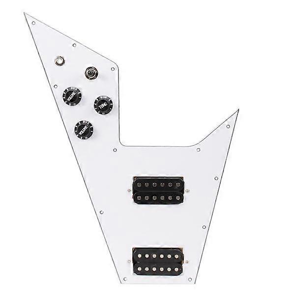 White Pre- Pickguard Plate for Flying New