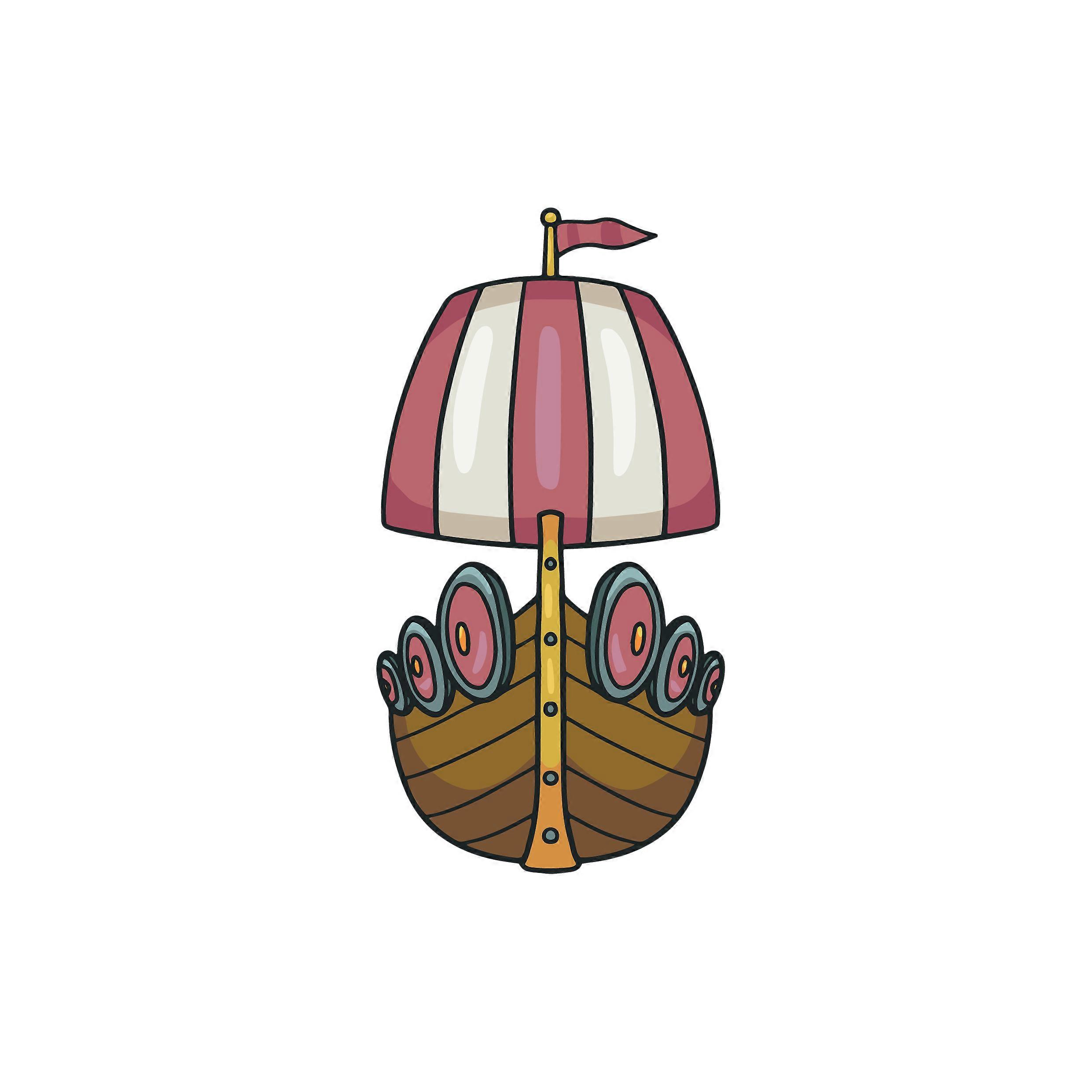 Iron-on patch Comic Pirate Wood Boat