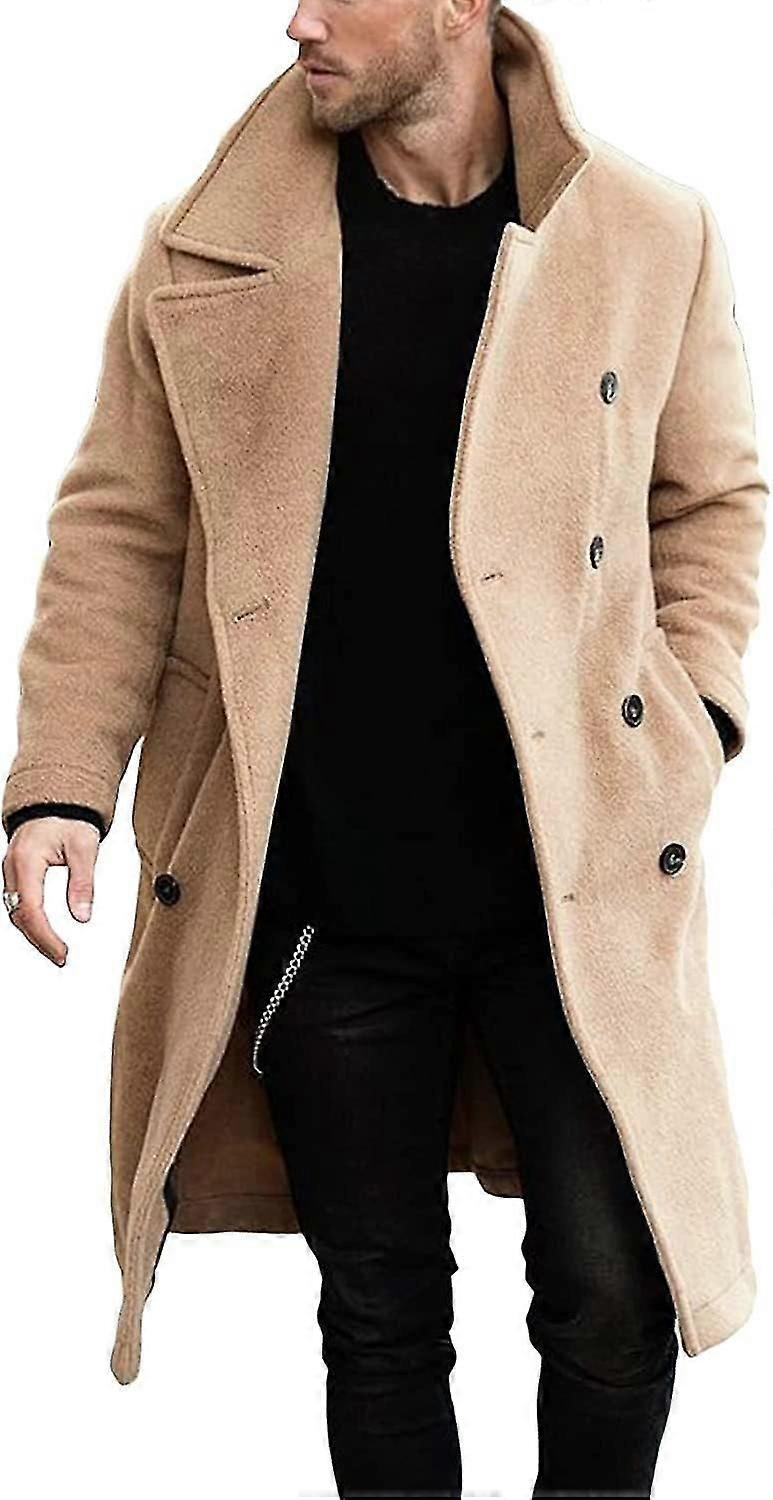 Bebetter Gemijacka Hommes Long Revers Double Boutonnage Laine Trench-coat Smart Business Veste D’hiver Pardessus Haute Qualité Philipa Cadeaux