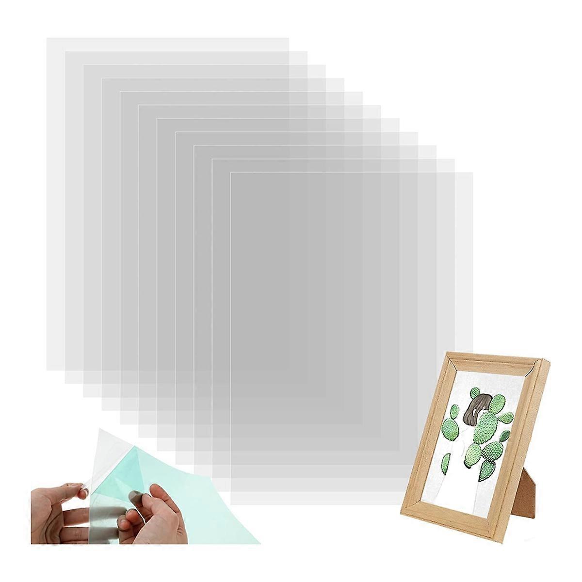 50pcs Clear Acetate Sheets Transparent Plastic Sheets Heat Embossing Cards for DIY Scrapbook Photo F
