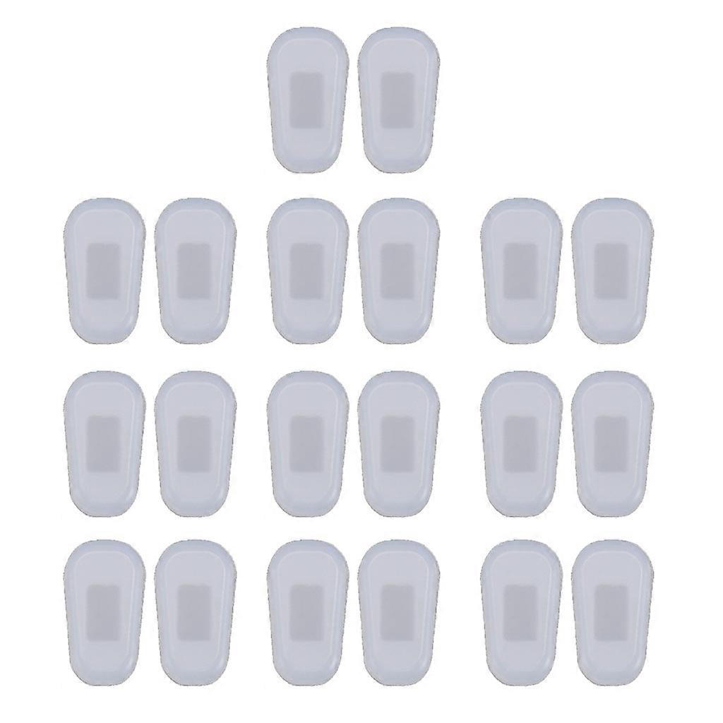 10 Pairs Air Bag Eyeglass Nose Pads Non-Slip Air Chamber Eyeglasses Nose Pads D-Shape Push-in Soft Silicone Nose Pads small