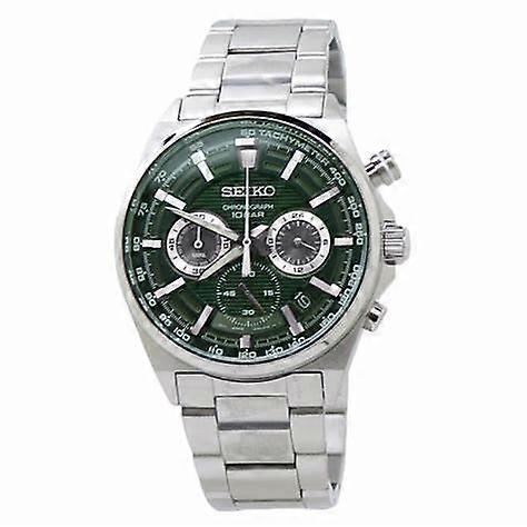 Seiko Ssb405p1 Men's Chronograph Watch, Green Dial, Stainless Steel Bracelet