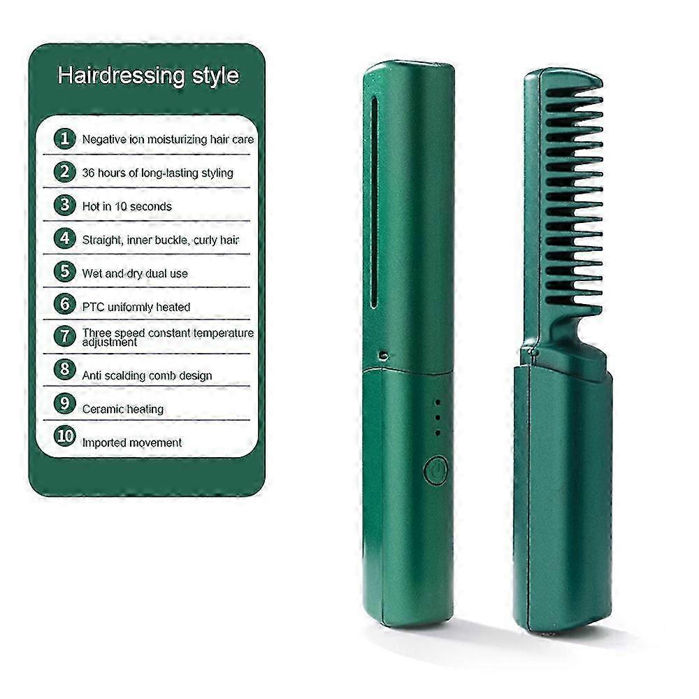 Rechargeable Mini Cordless Hair Straightener Comb