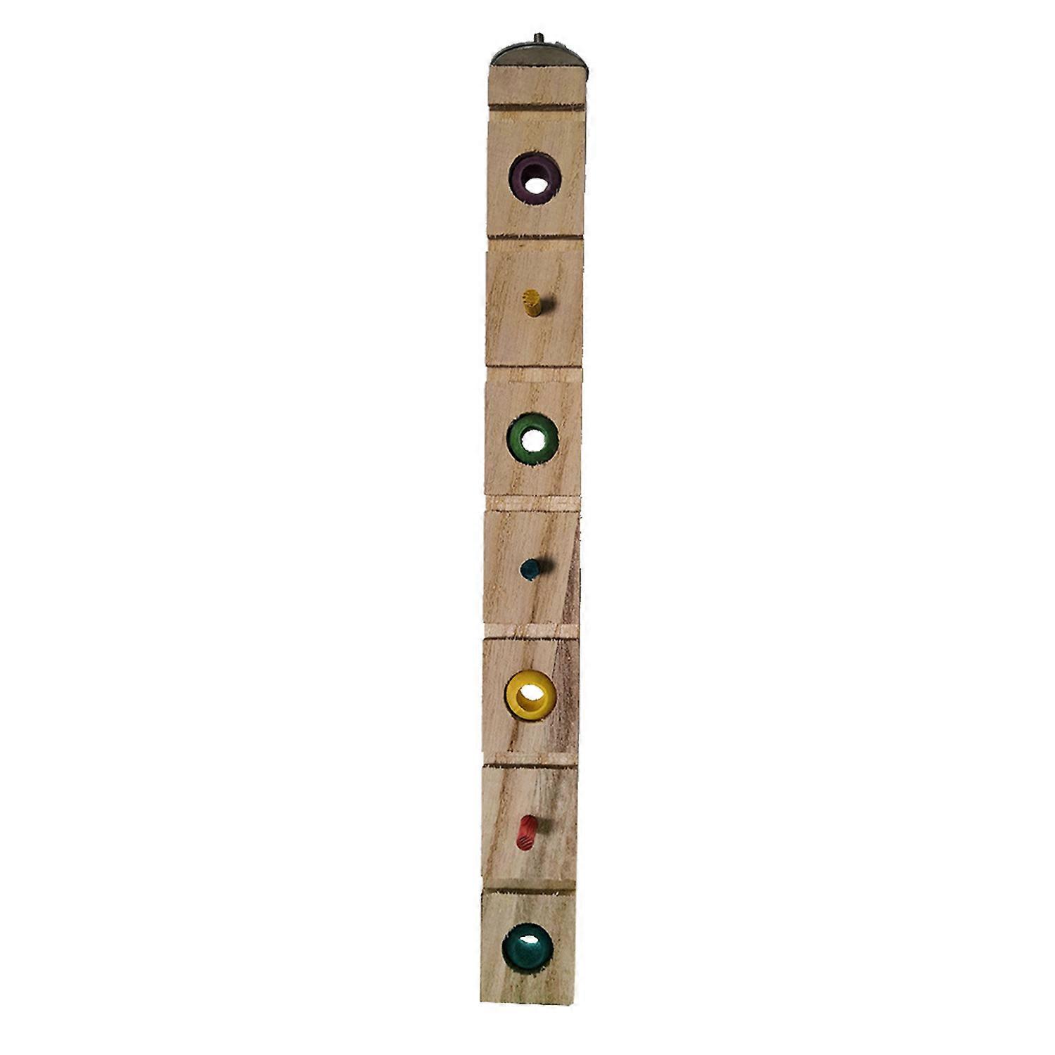 Bird Chew Perch Parrot Bite Toys Wooden Blocks Puzzle Toy for Small & Medium Parrots Birds for Inside / Outside Birdcage L