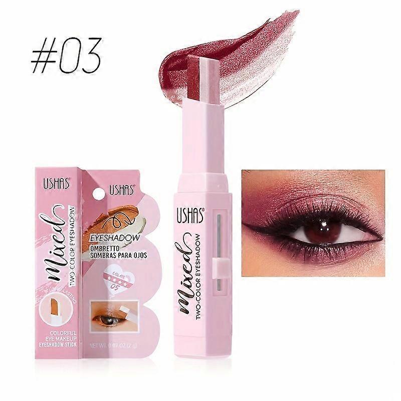 In stock  two-color eyeshadow pen with packaging.
