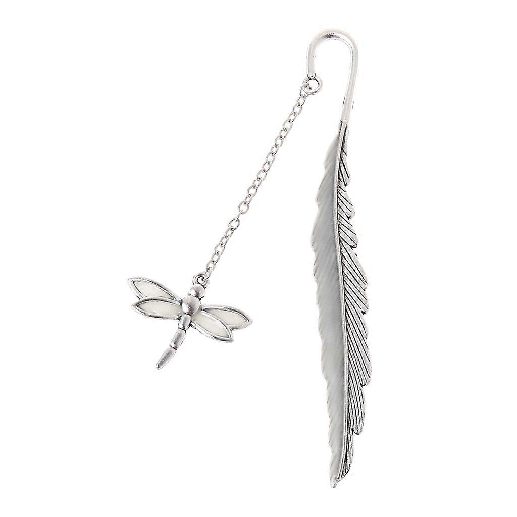 Glow In The Dark Luminous Book Marker for Creative Feather Dragonfly Bookmark La Gray