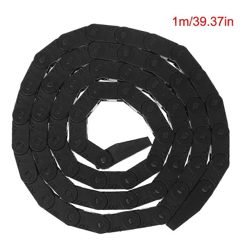 Nylon Cable Bridge Type Drag Chain Wire for Carrier With End Connectors For CNC Router Machine Tools 3D Printer Part Tow Black