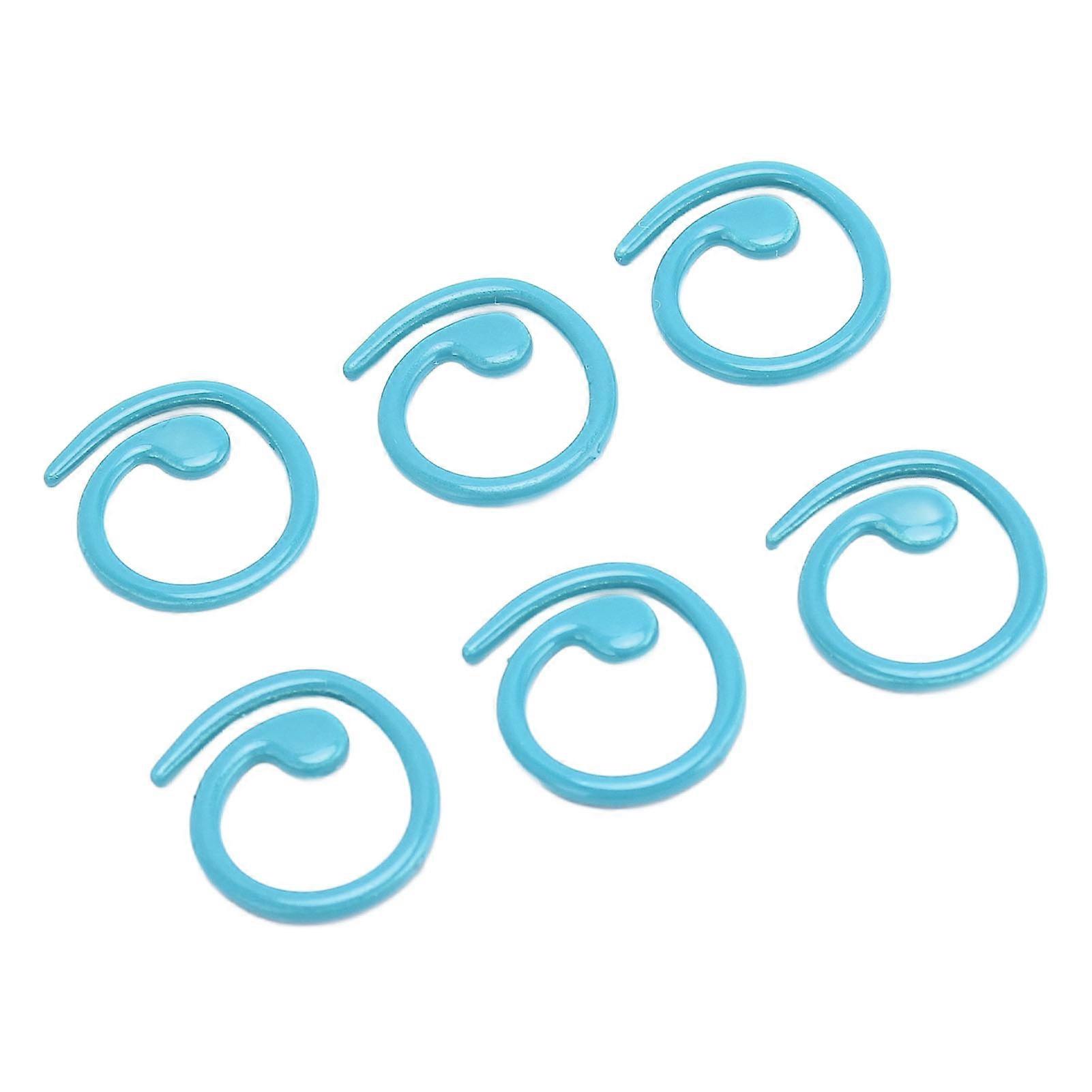50PCS Metal Stitch Markers Spiral Markers Multifunctional Crochet Locking Hooks for for Knitting Scrapbooking Projects Blue 