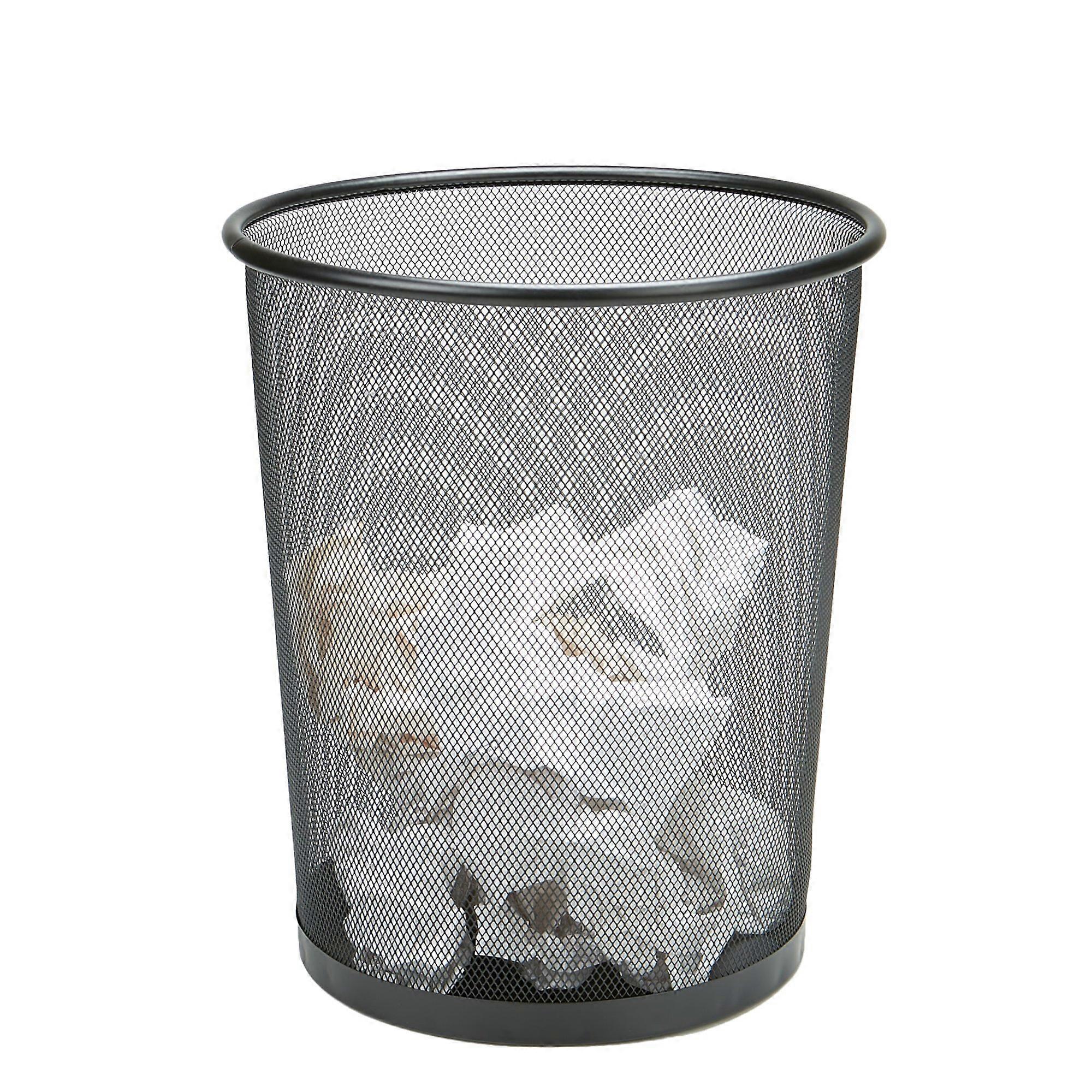 Single Black Trash Can for Office Use L x 11.5" W x 13.75" H