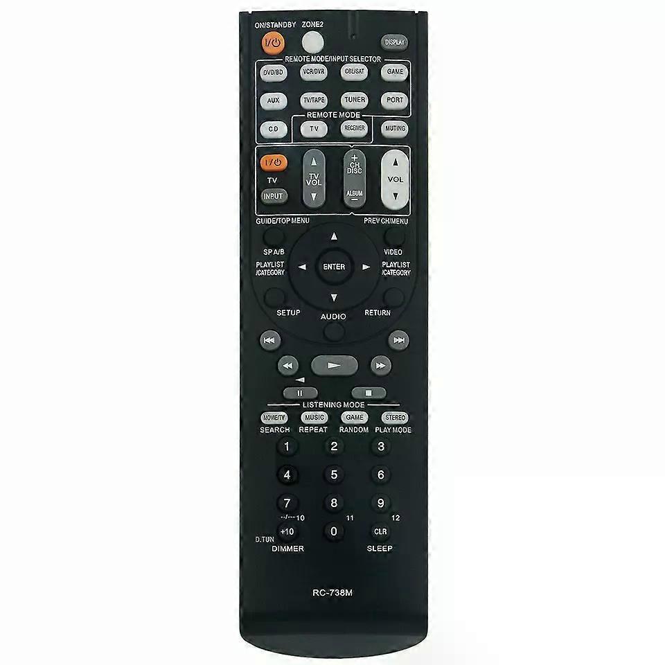 New RC-738M Remote Control For ONKYO Audio Video Receiver AV TX-SR607B TXSR607B