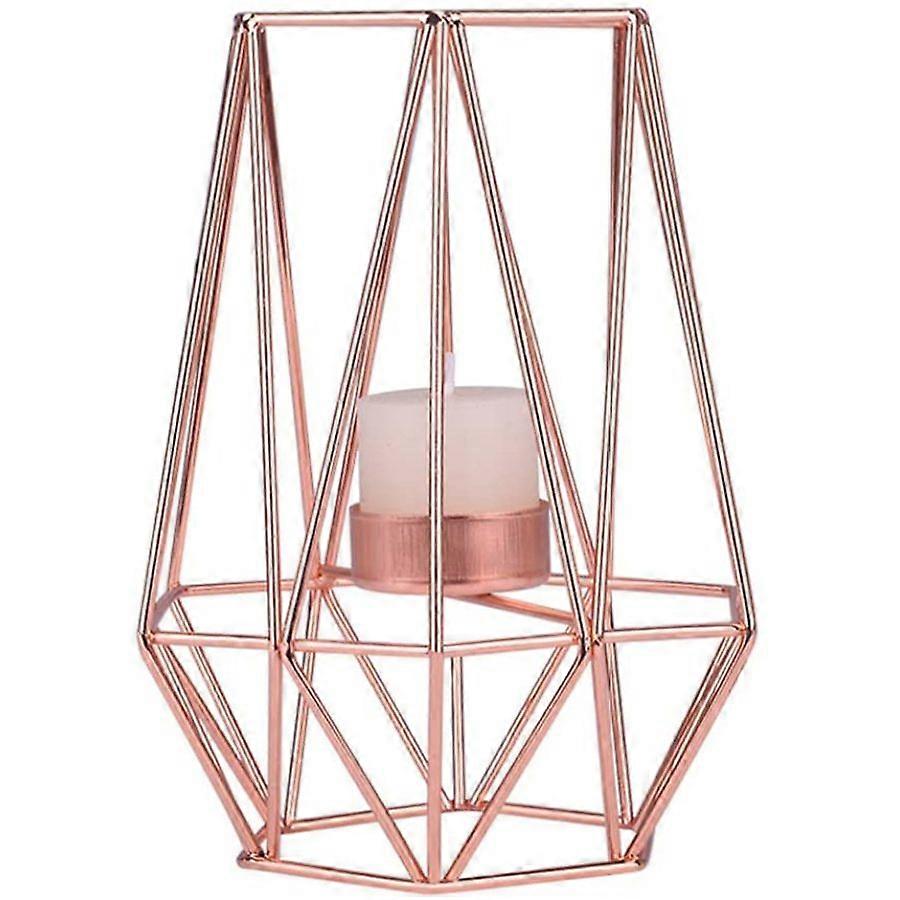 Wrought Iron Candle Holders, Geometric Design, Home Decor