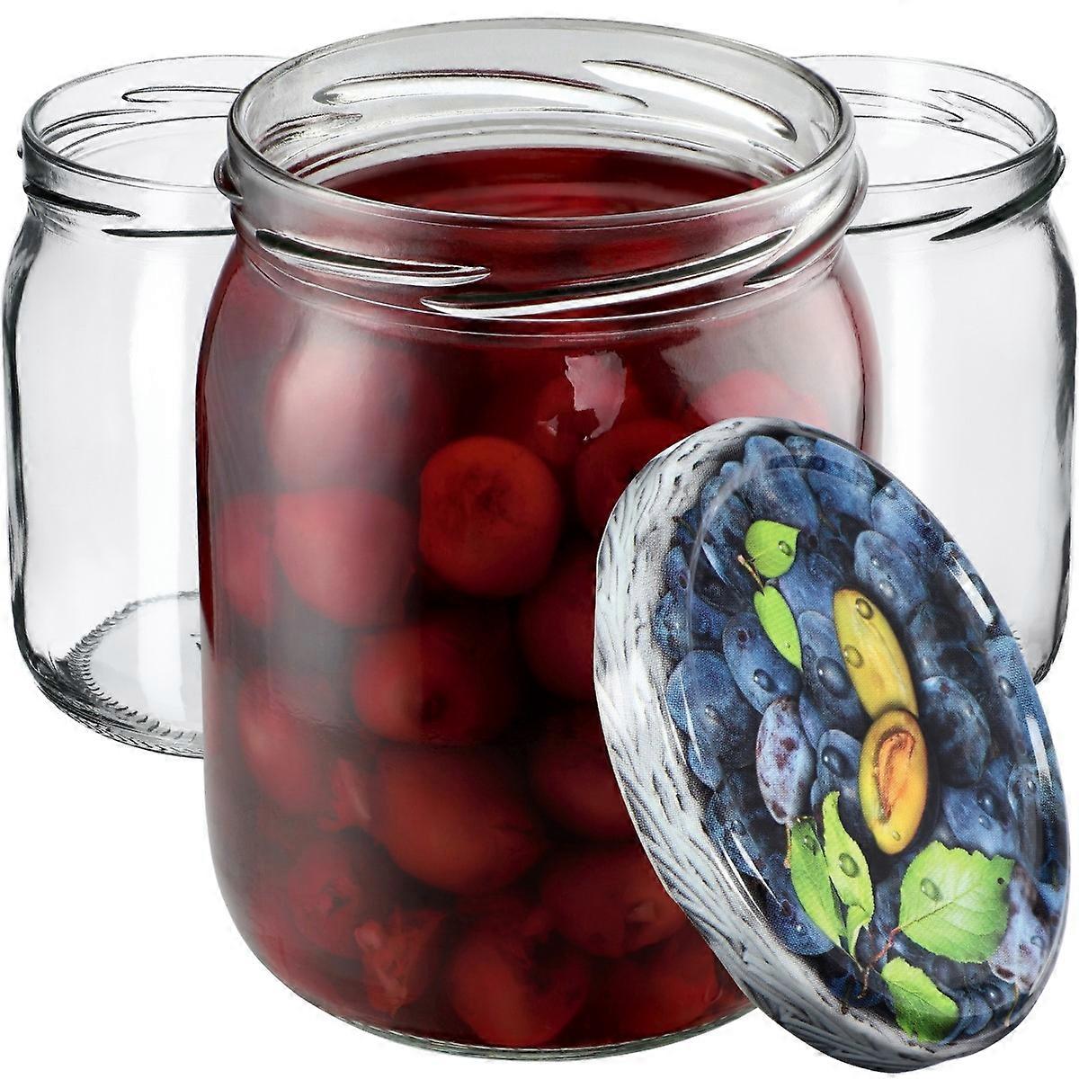 Tarros KADAX Senna 540ml 8pcs 82mm + tapas "Ciruelas"