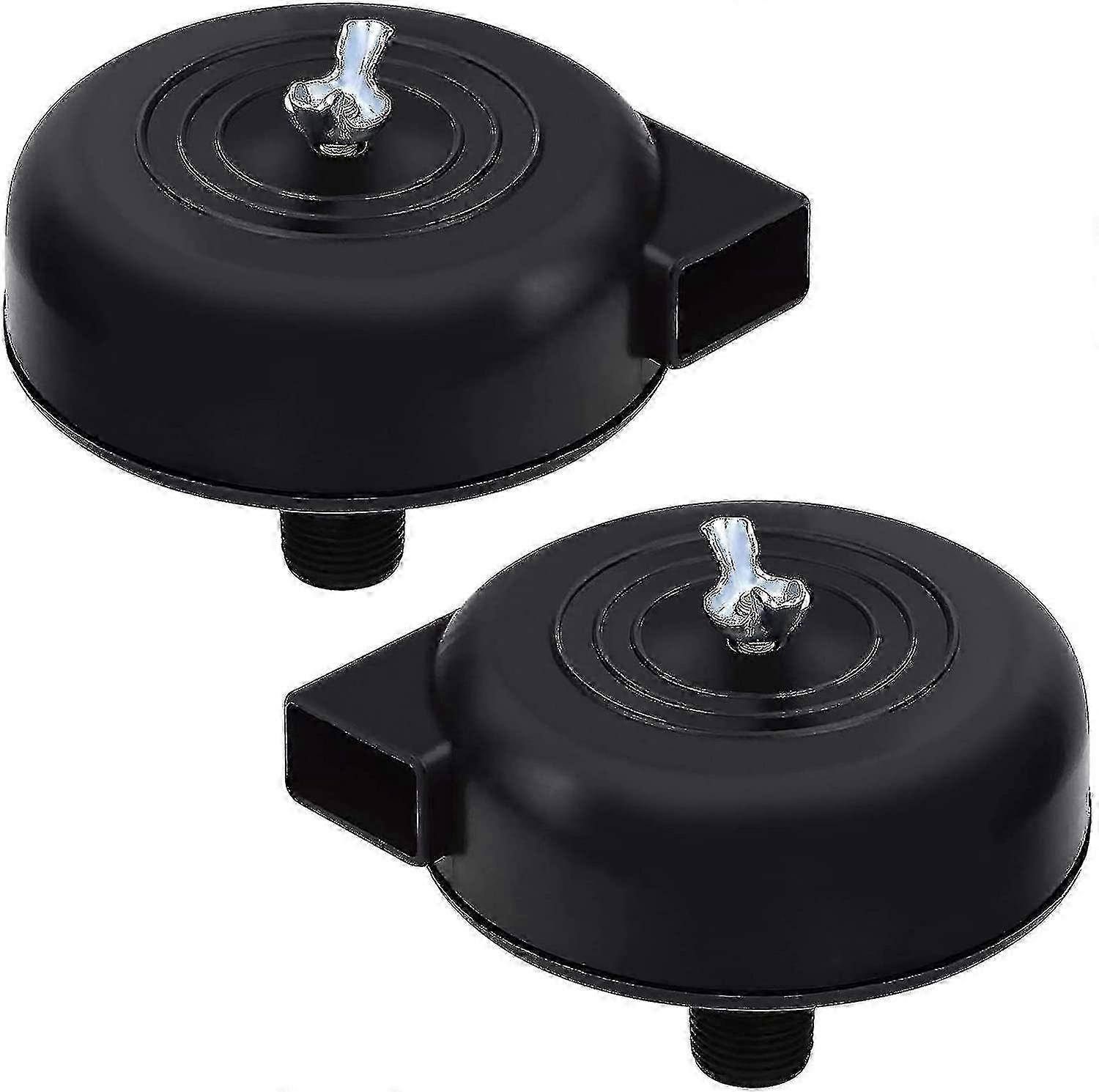 2 stuks compressorfilter, 16 mm 3/8pt buitendraad, stille werking, voor luchtcompressor (zwart)