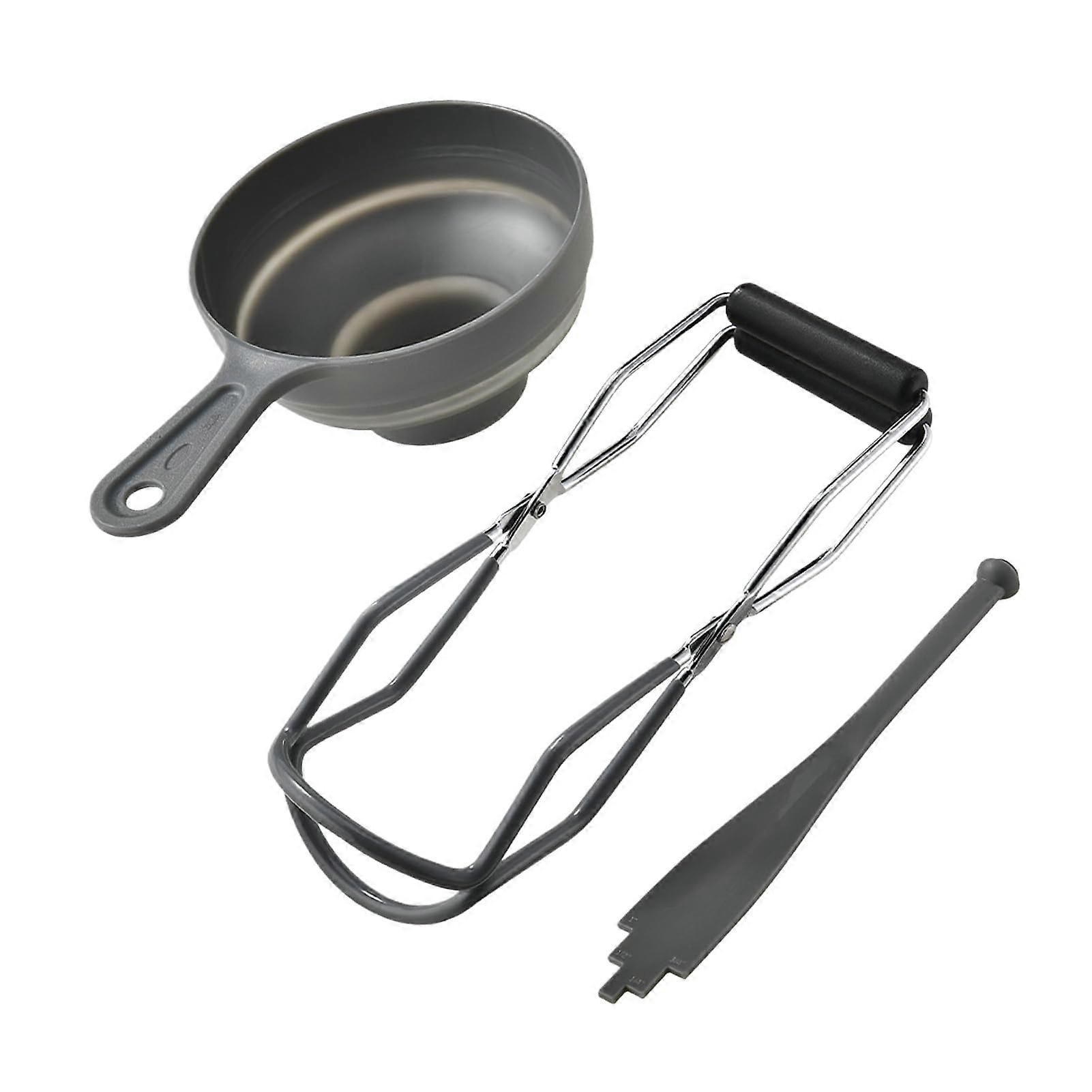 Canning Jar Lifter Tongs - Stainless Steel Kit Including Rack and Tong for Beginners and Experts