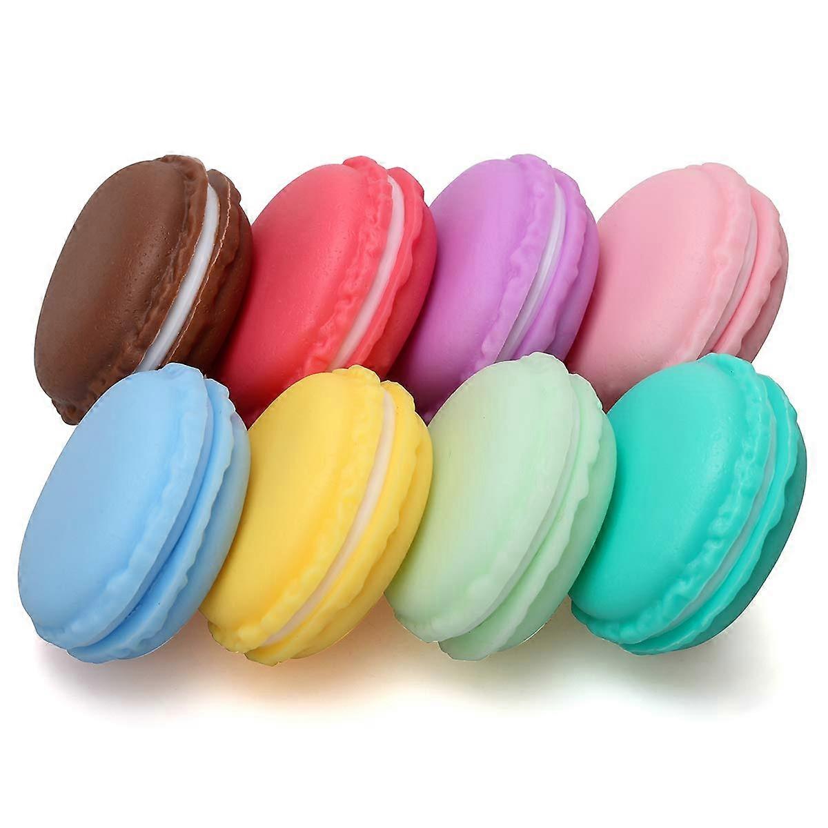 Macaron Kasa Mini Makarna Kutusu Sevimli Renkli Takı Depolama Kutusu için 8 Adet Şekil Organizatör Kasa