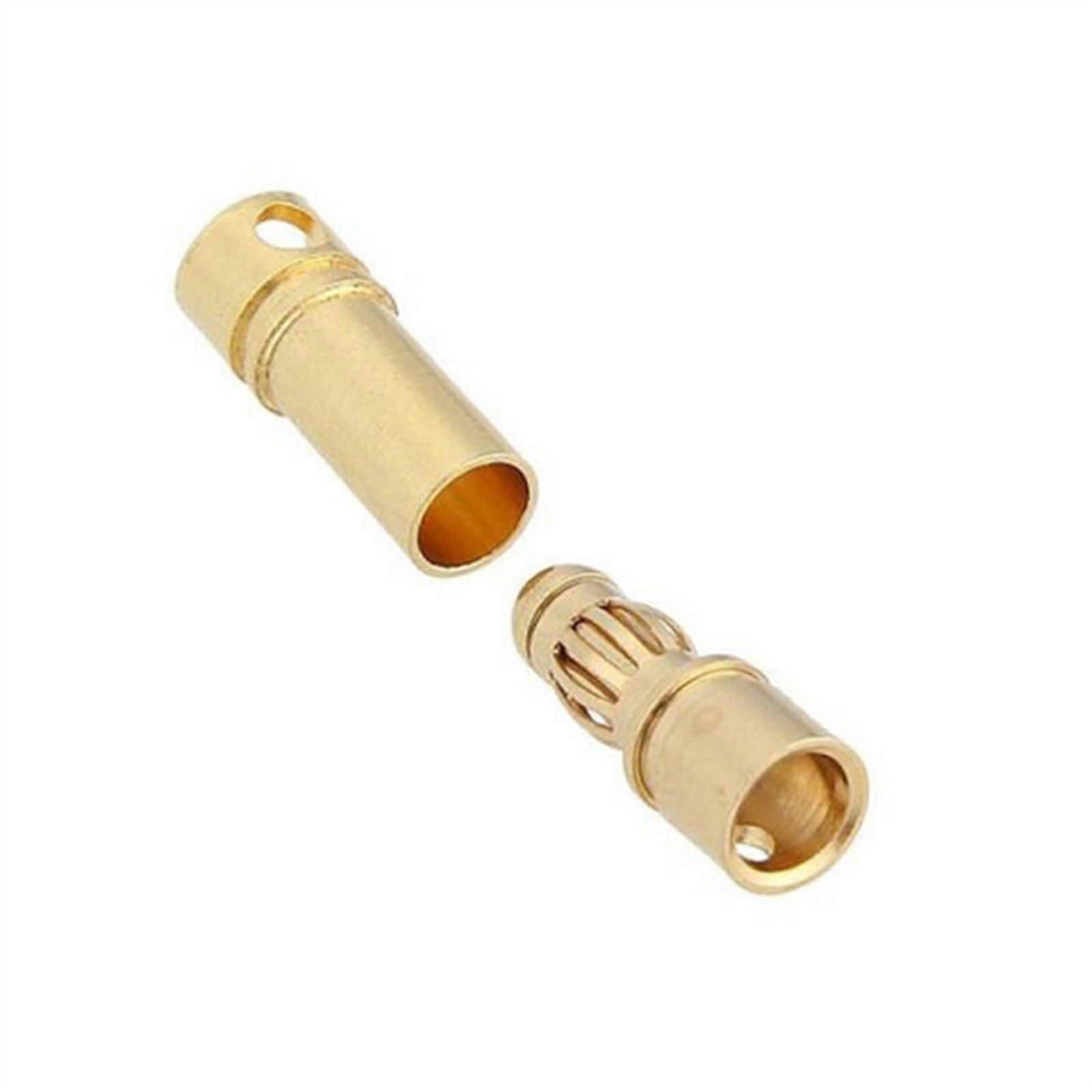 3.5mm Gold Bullet Banana Connector 20 Male 20/40pcs Audio Connector for Speakers, Amplifiers, and DIY Projects