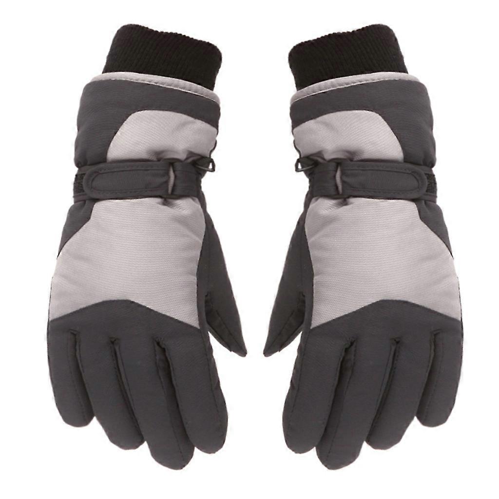 Παιδικά Σκι Ποδηλασία Γάντια Χοντρά Ζεστά Γάντια Αδιάβροχο Αντιανεμικό Υπαίθριο σκούρο μπλε M