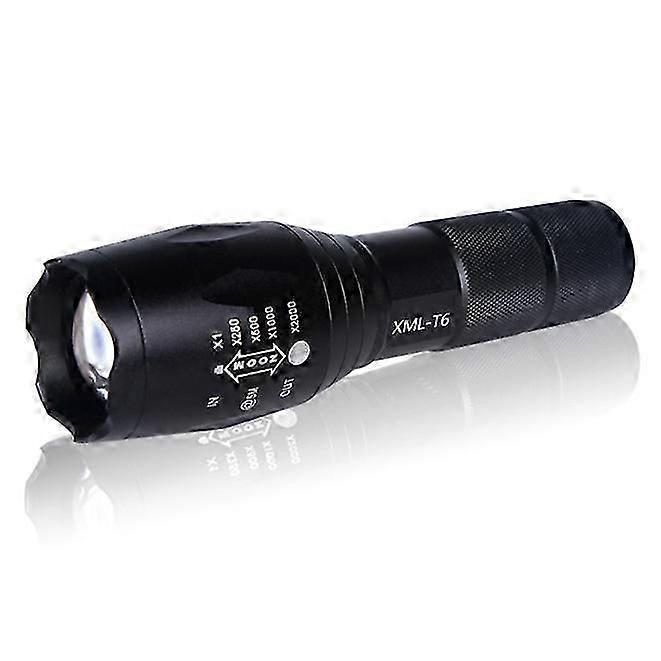 CREE XML-T6 Ultra Bright LED Flashlight Torch with Adjustable Focus Zoom (18650 Version Alone)