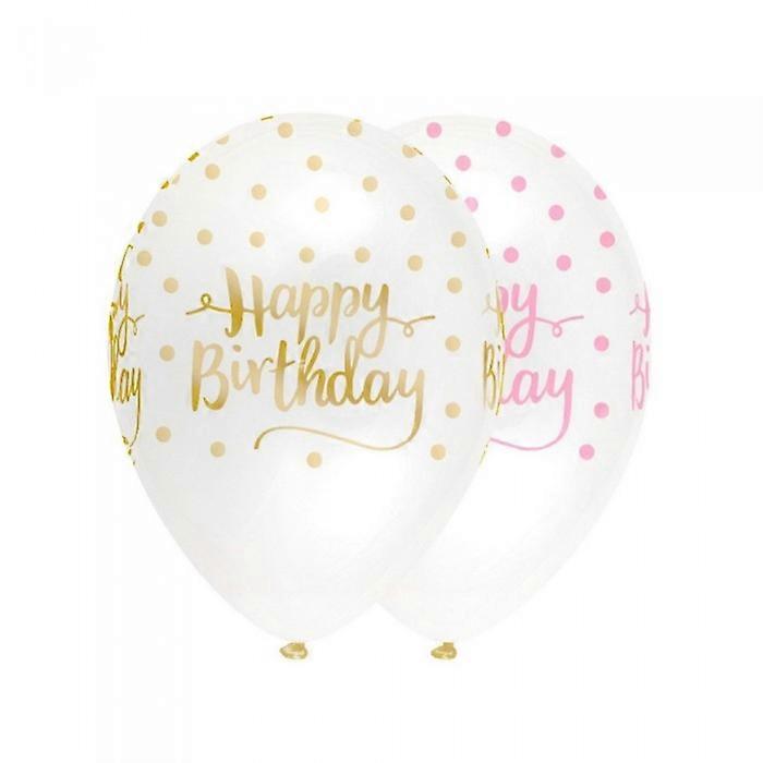 Ballons de fête créative en latex à pois joyeux anniversaire (paquet de 50)