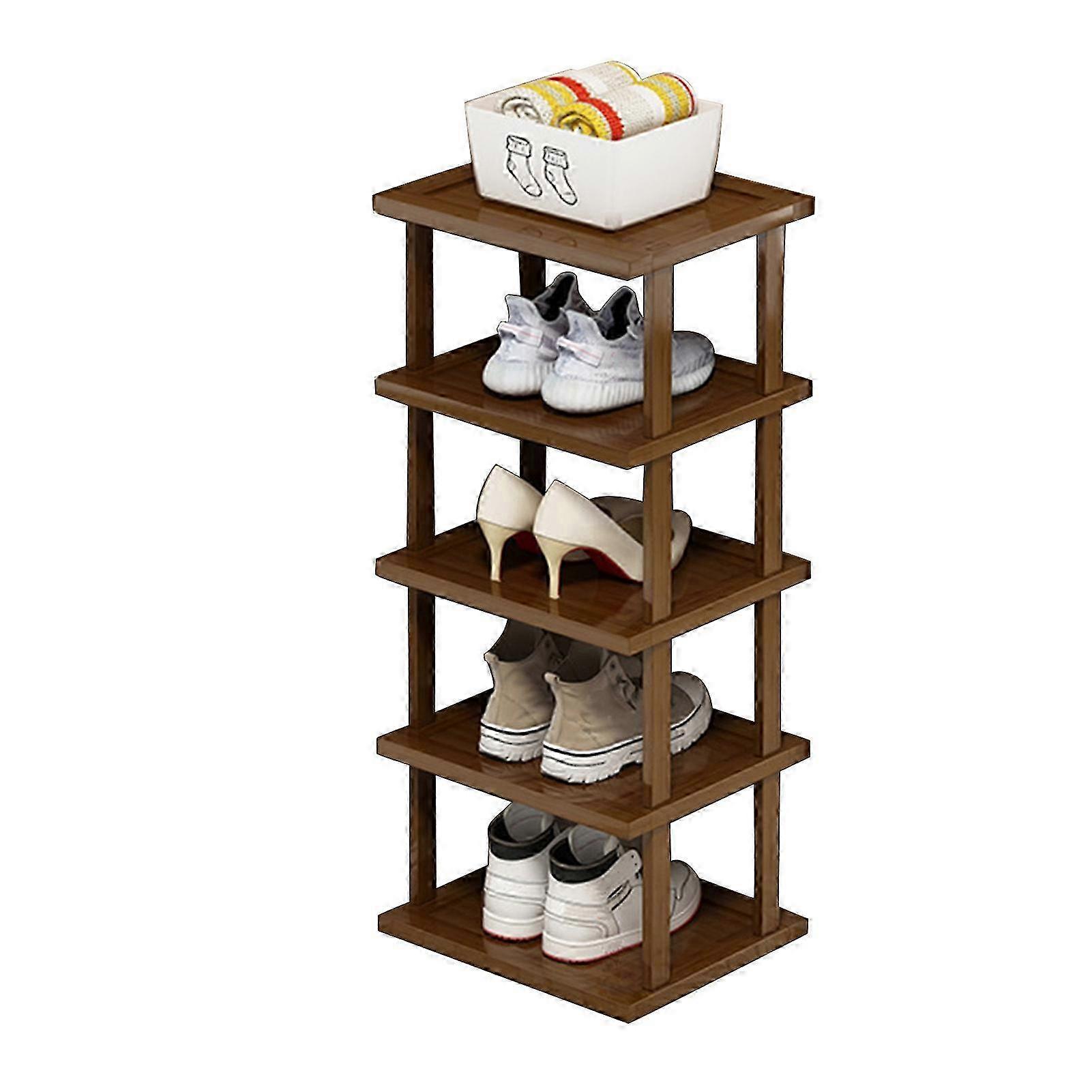 Scarpiera in bambù Organizer per ingresso in legno resistente a 5 livelli