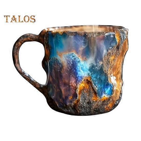 Tazza da caffè in finto cristallo minerale da 11 once Tazza per acqua minerale in finto cristallo Tazza per bere con ritenzione di calore dal design unico per la casa e l'ufficio