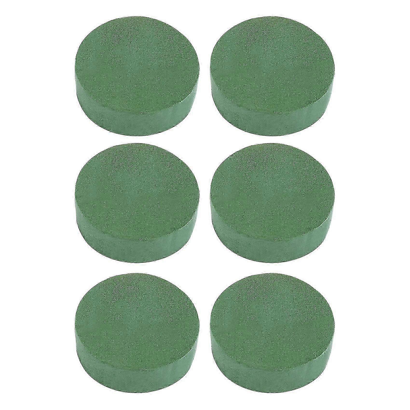 6 Pcs Round Floral Foam Blocks,4.72 Inch Dry Floral Foam For Artificial Flowers,craft Project,weddi (haoyi