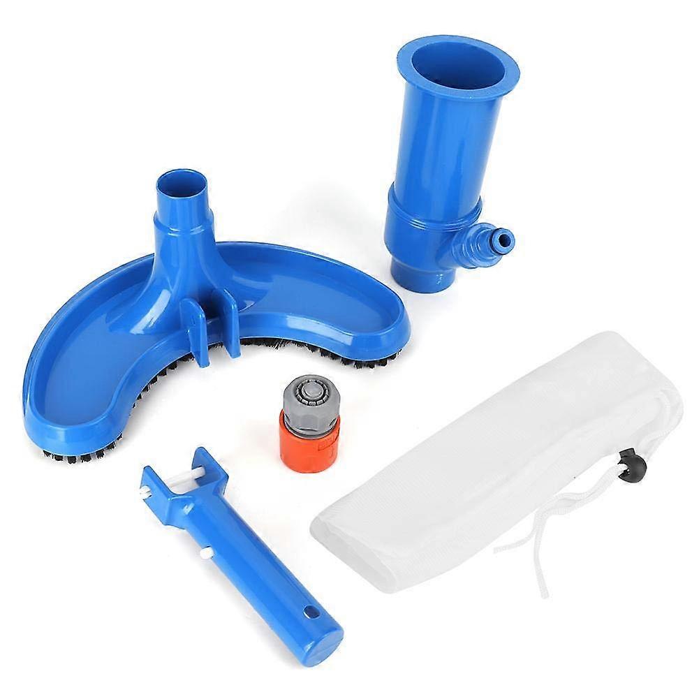 Vacuum Tool Swimming Pool Maintenance Kit Plastic Cleaner Tool Set With Brush Handle Connector Debris Bag Water Inlet