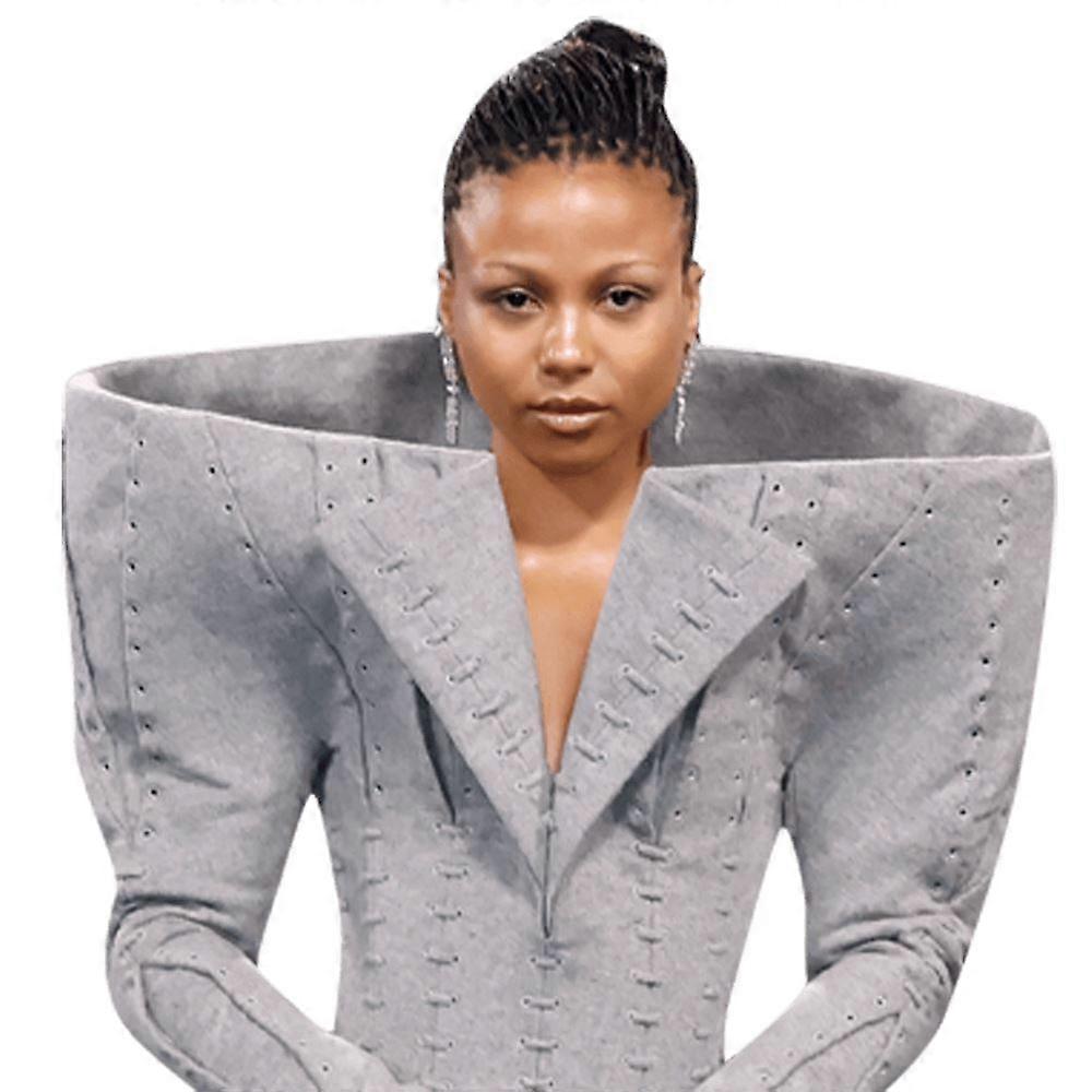 Myha'la Herrold (Grey Outfit) Half Body Buddy Cutout