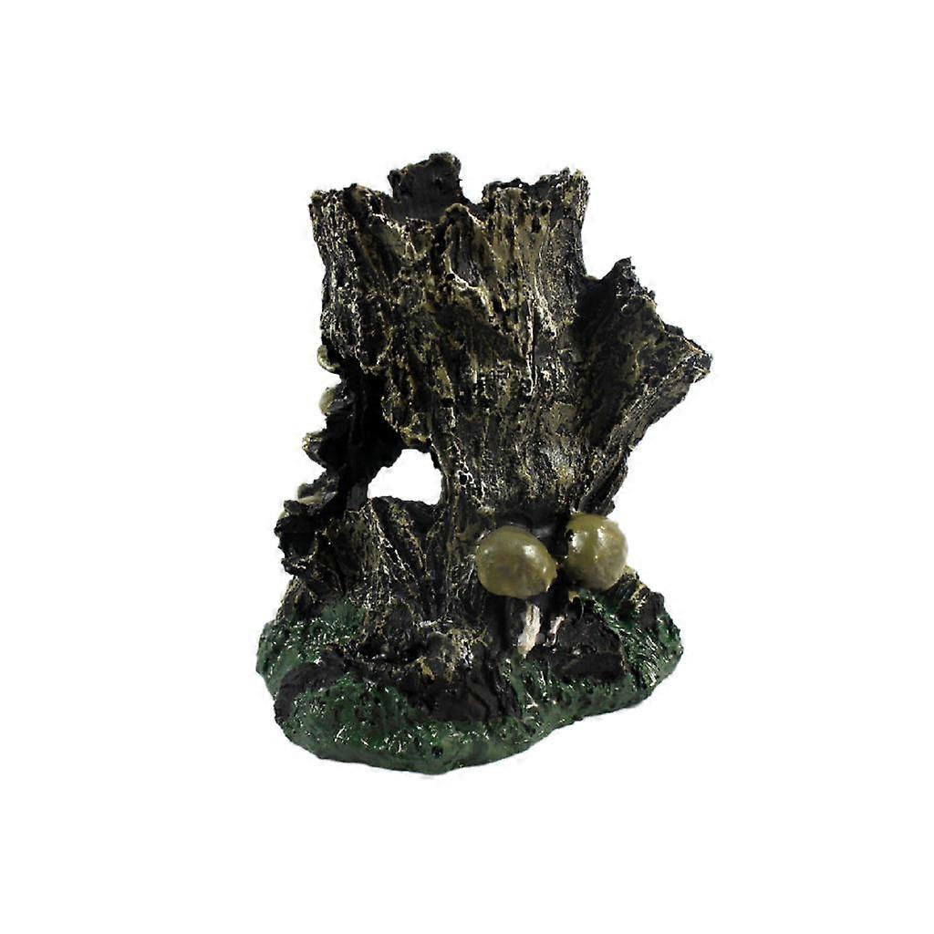Vivarium Ornament Reptile Lizard Turtle Basking Hide Cave Aquarium Mountian