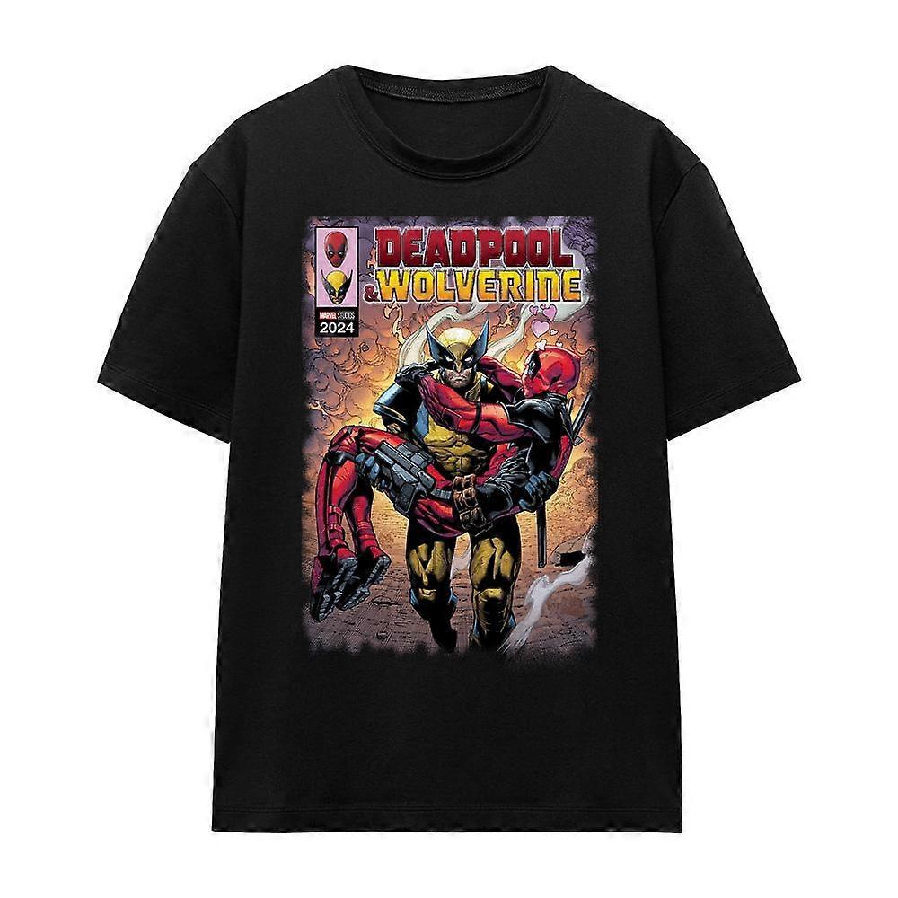 Deadpool & Wolverine Unisex Erwachsene Wolverine rettet Deadpool Comic T-Shirt
