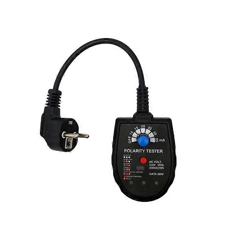 S2001 Socket Fase Detektor Multi-Funktion Tre-Fase Loop Socket Kredsløb Lækagedetektor, EU-stik