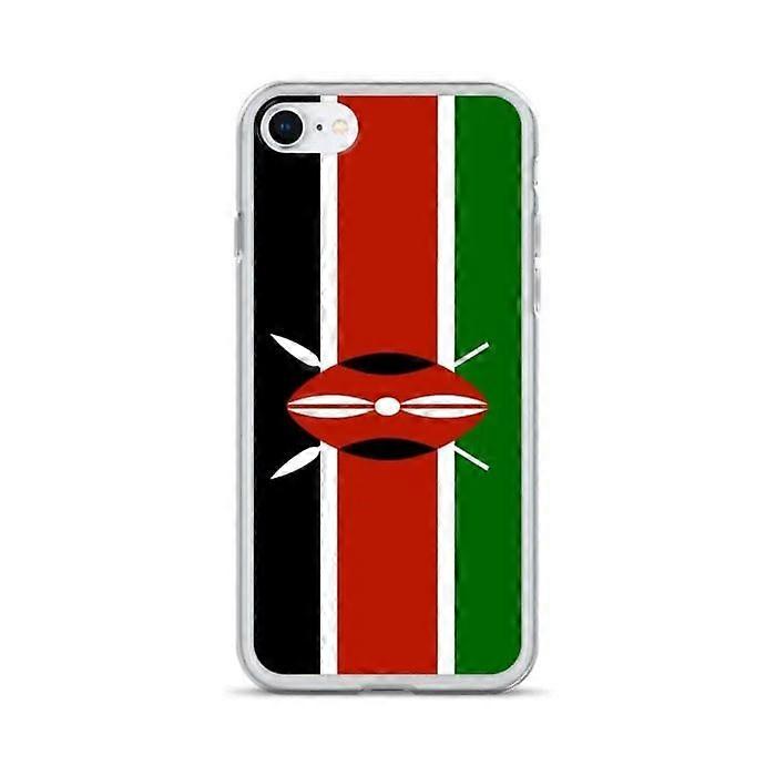 Phone case - PIXELFORMA - Kenya Flag - Compatible with iPhone SE - Flexible - Shockproof - Silicone