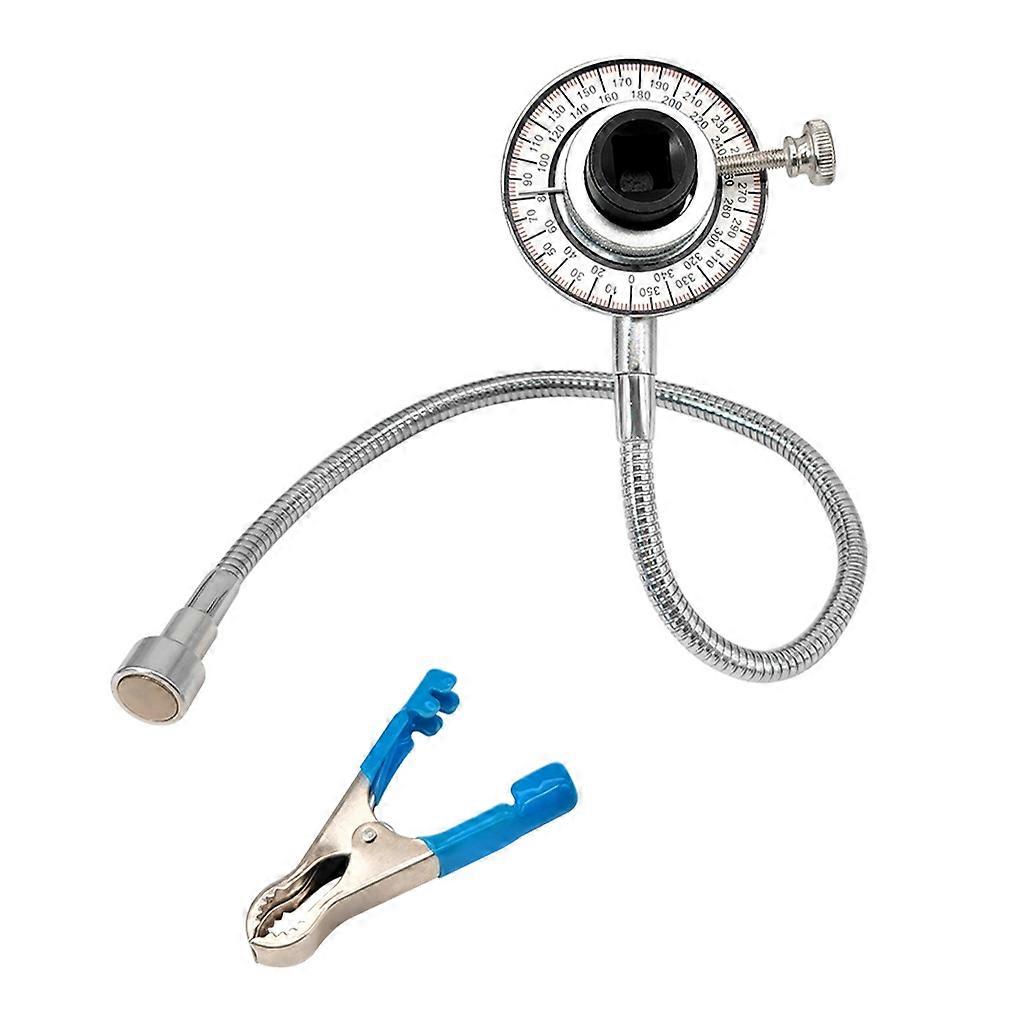 Torque Angle Gauge Rotation Check Test Measure Gauge Meter For Torque Wrench 1/2" Wrench Angle Gauge Flexible Clip Arm