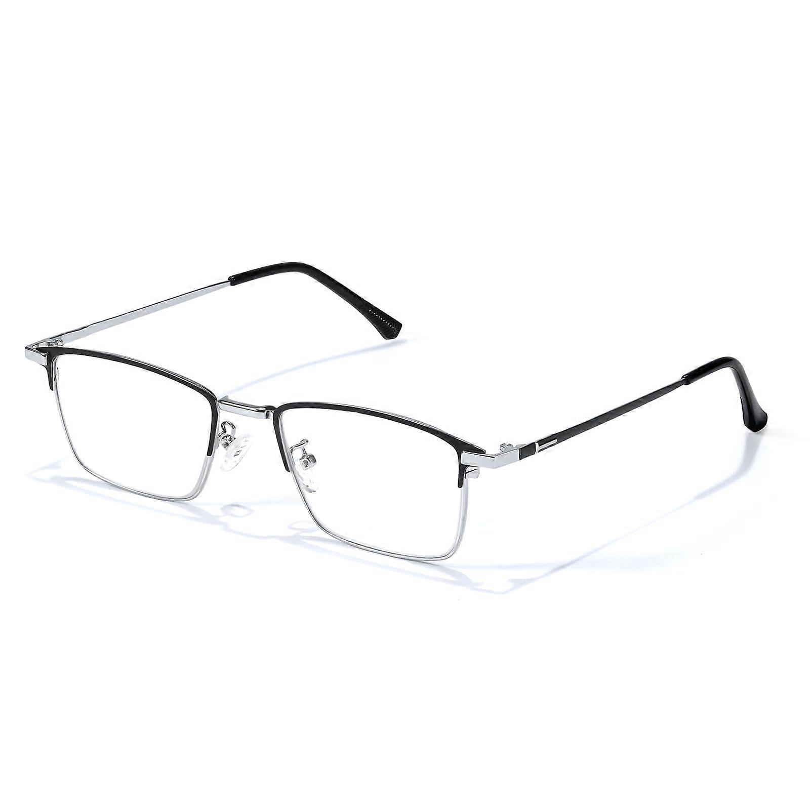 Natural Crystal Stone Lenses Reading Glasses IF2222 with Clear Glass, Blue Light Blocking, Stylish Design, Lightweight Frame