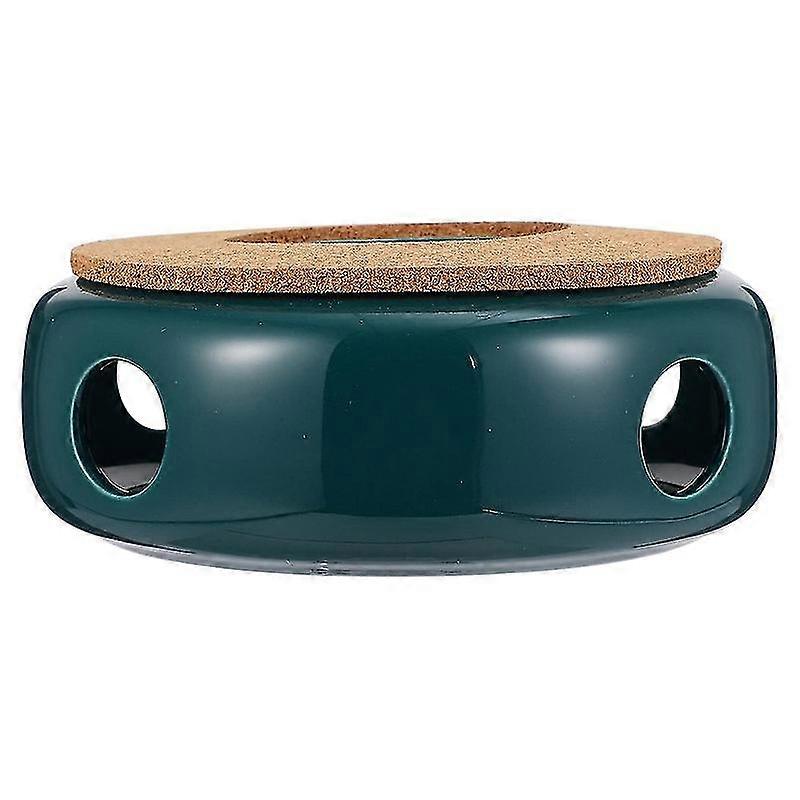 Ceramic Tea Warmer with Cork Mat for Tea and Coffee Makers