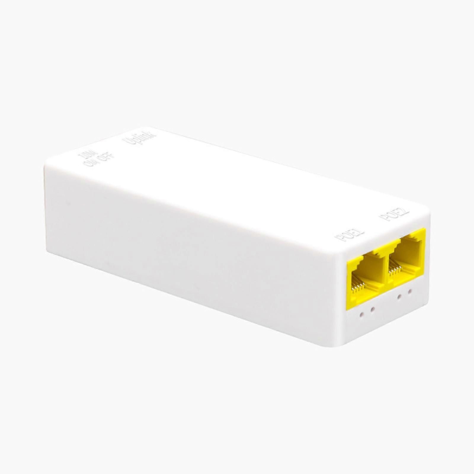 2-Port-POE-Extender-Splitter, 200 Mbit/s schnelle Netzwerkerweiterung für Überwachungskameras
