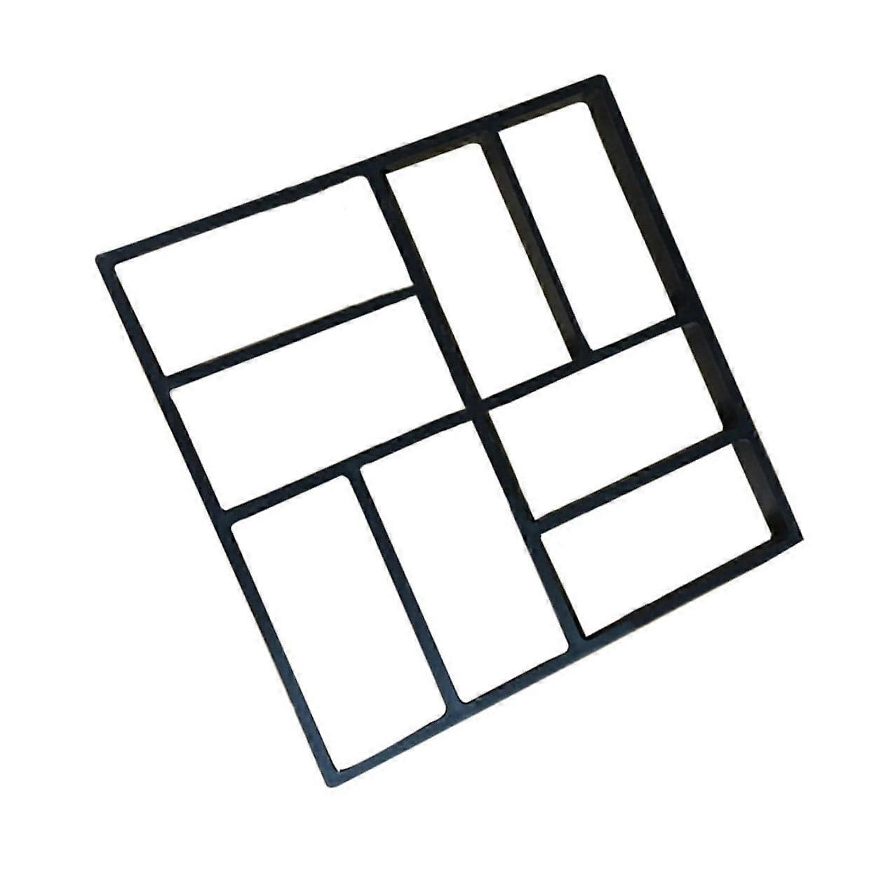 Square Concrete Paving Mould with Eight Grids, DIY Outdoor Decoration, Large Pavement Stone Maker, Durable Moulding Tool