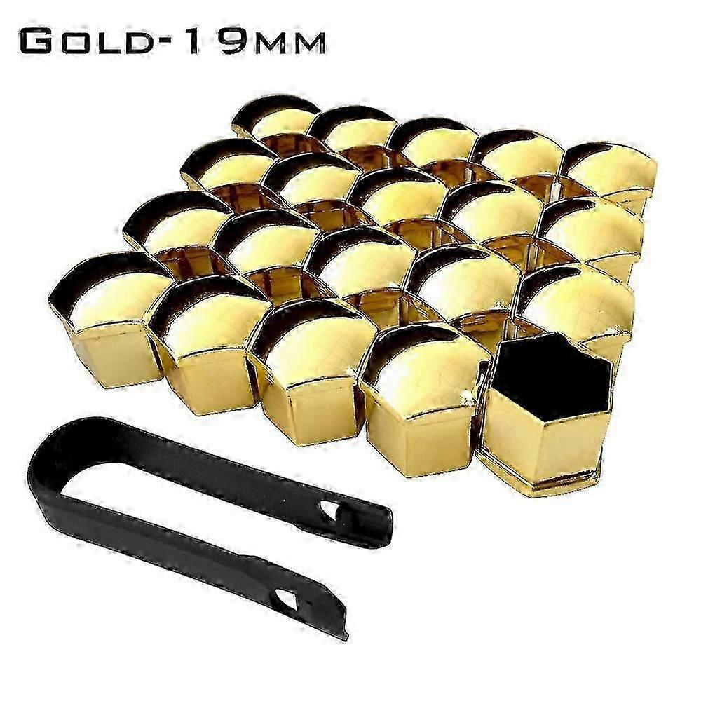 20 stk universell anti-rust 17 19 21mm krom glanset abs auto trim dekk hjulmutter skrue bolt beskyttelse deksler cap