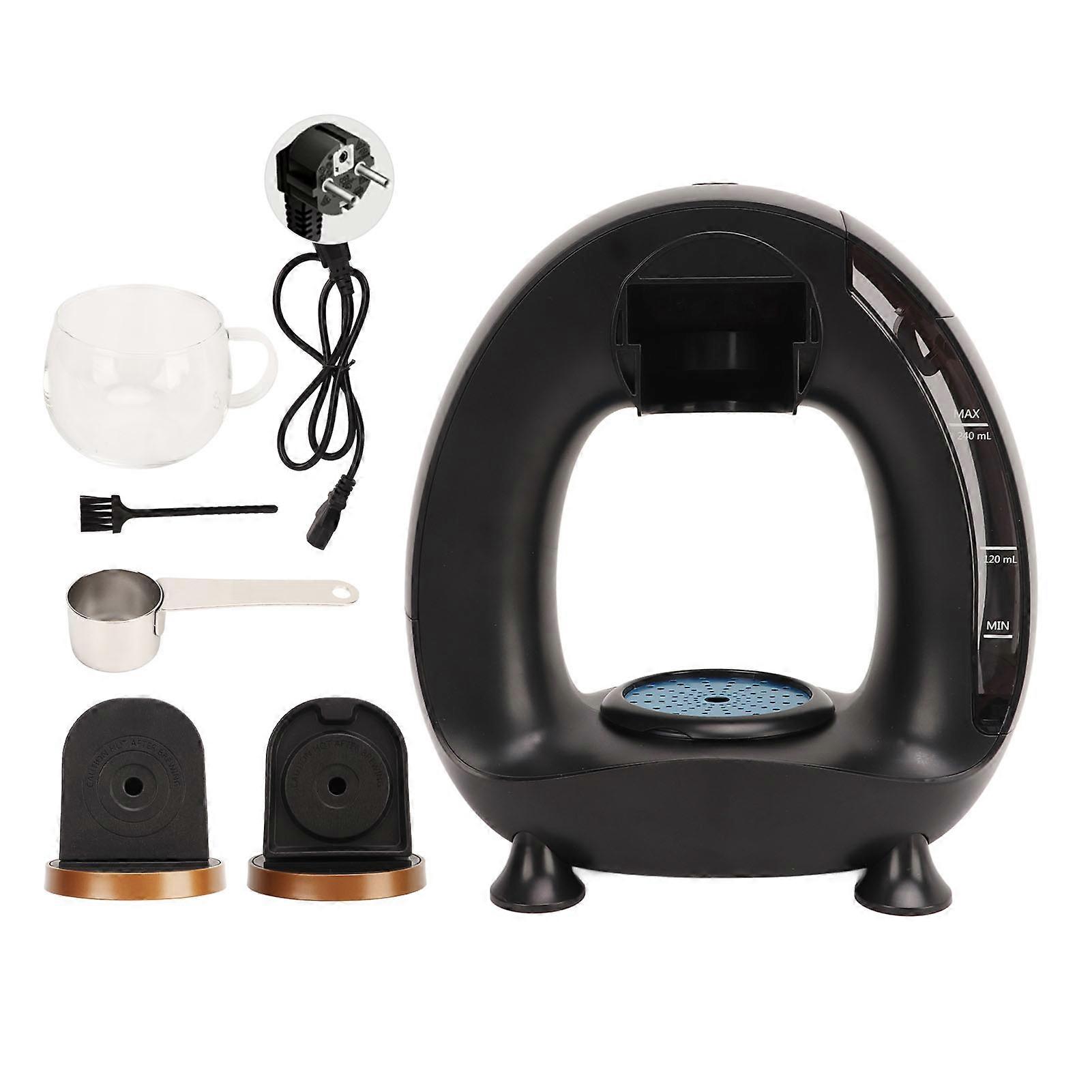 Mini cafetière silencieuse portable 220V norme UE Léger Réglable Style américain Design compact Finition noire fonctionnelle pour la maison ou l’officiel