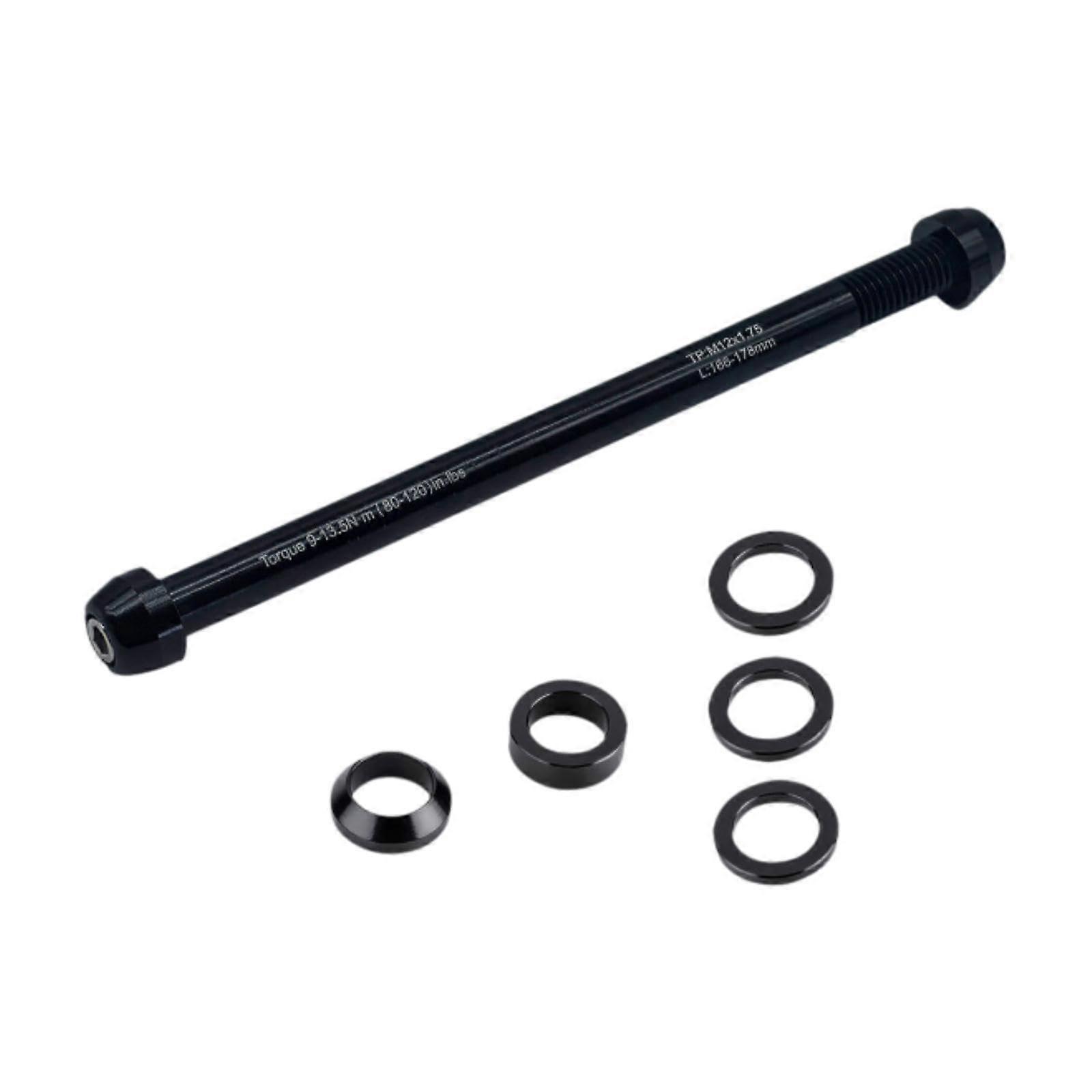 Bicycle Rear Hub Shaft, Plating Shaft Bar, Practical HighStrength, Rear Wheel Thru Axle for Mountain Bikes M12xp1.75