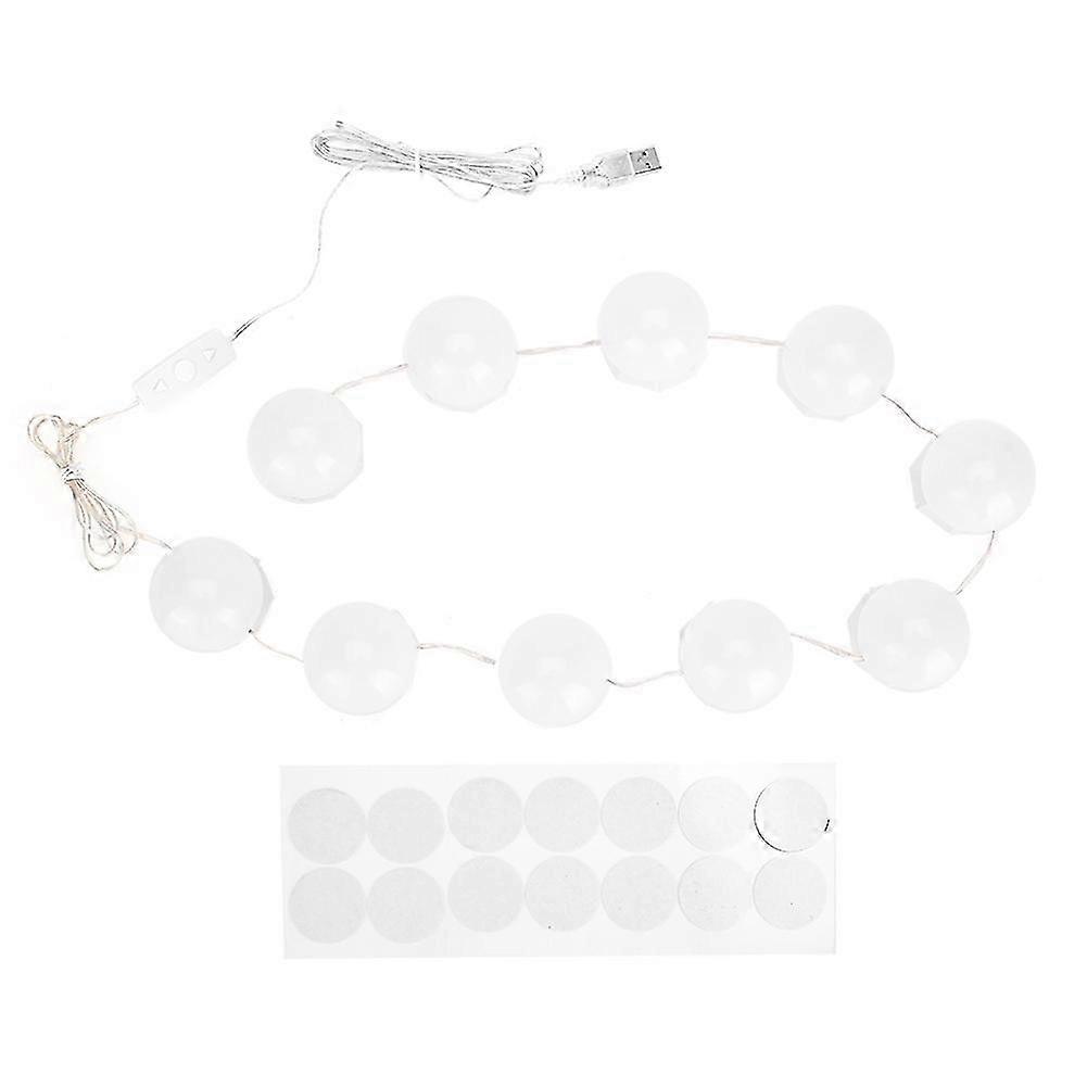 2025 Makeup mirror light adjustable color temperature between warm and cool, dimmable bulbs