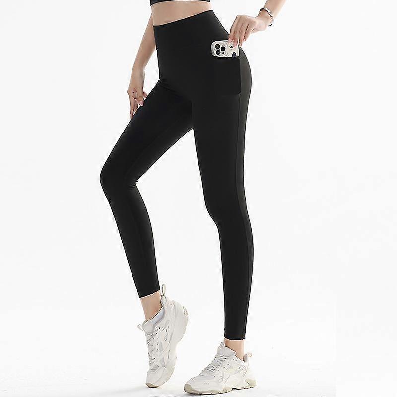 Embarrassment-free line yoga trousers women high-waisted lift peach buttocks elastic leggings sports trousers running fitness trousers trousers